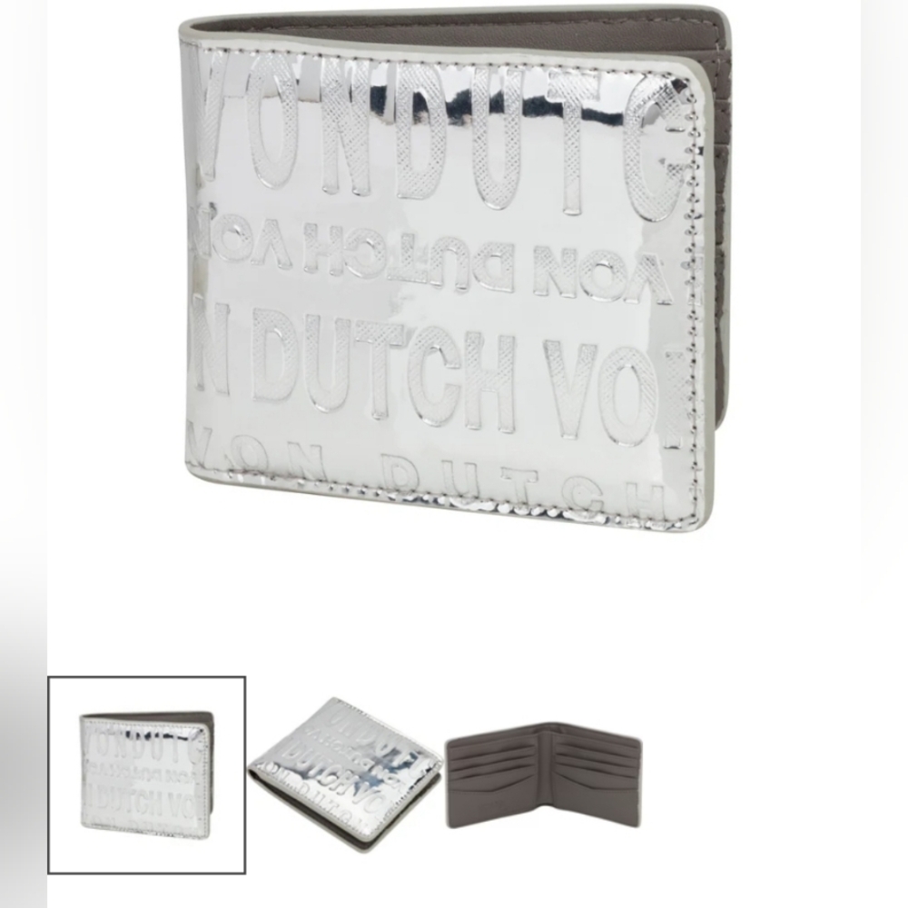 BRAND NEW VON DUTCH (SILVER REFLECTIVE WALLET)
